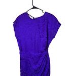 Spense Jeremy Purple Vintage Silk Ruched Short Sleeve Midi Dress Womens Size 12 Photo 1