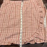 Sadie & Sage Plaid Skirt Women Large Rayon pink checkered Preppy cute Barbiecore Photo 10