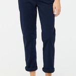 J Crew Factory High Rise Girlfriend Chino Pants Navy Blue Sz 8 Cotton/Elastane Photo 0