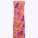 ZARA dress tulle bodycon mesh corsety midi Maxi pink party shower wedding Photo 7