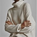 Free People Softly Structured Tunic Sweater Turtleneck Rib Knit S Photo 2