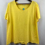 Fresh Produce Women’s 2X Bright Yellow Cotton T-Shirt Photo 0