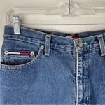 Tommy Hilfiger Vtg Y2K  Distressed Jeans Sz 6 Back Logo Patch Straight Leg Photo 6