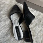 Franco Sarto Black Women's Shoes Leather Almond Toe Mules Size 7. Used once Photo 4