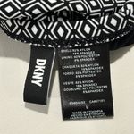 DKNY Bandeau Maillot One Piece Swimsuit Black & White Geometric Print size large Photo 8
