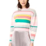 Rebecca Taylor  Luxe Angora Blend Striped Sweater Photo 0
