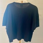 Champion  Black Physical Education Football Graphic Cropped T Shirt Womens Small Photo 2