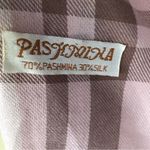 NEW Dusty Rose Silk Pashmina Scarf Wrap Shawl Checked Fringe Pink Photo 4
