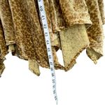 Molly green Zion Burnout Velvet Dress L Gold Brown One Shoulder Retro Glam Boho Photo 8