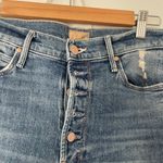 MOTHER Denim Mother The Pixie Dazzler Ankle Fray Button Fly Jeans Photo 2