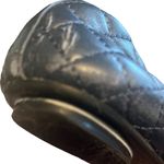 Neiman Marcus Navy Quilted Leather Patent Cap Toe Ballet Flats Women's Size 9 Photo 7