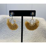 J.Crew Gold Thread Tassel Dangle Earrings Boho Photo 2