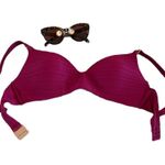Sea Level Australia Berry Convertible Ribbed Bikini Top size 6 Red Photo 1