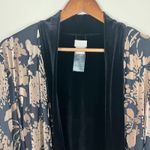 Chico's 2 Travelers Cardigan Kimono Womens 12/14 Velvet Burnout Open Reversible L Photo 3