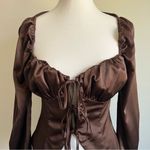 Majorelle REVOLVE  Waldorf Top Chocolate Brown Size Small Photo 4