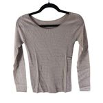 Neiwai Classic Reversible Merino Wool Sweater Ribbed Lightweight Smokey Rose XS Gray Photo 0