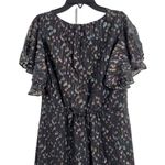 Mestiza Black Multicolored Metallic Silk Ruffled Wrap Party Dress Size 10 New Photo 7