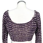 Urban Outfitters Lola Purple Polka Dot Long Sleeve Cropped Top Size Small Photo 7