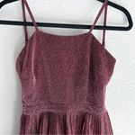 Lulus Lulu’s Sweetest Soiree Black and Pink Metallic Pleated Mini Dress Medium Photo 3