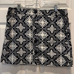 J.Crew Women's Skirt Sz 14 White Navy Blue Button Front Cotton Mini Skirt‎ Beach Photo 0