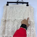 Chelsea & Theodore Cream long Lace tiered Maxi Skirt 2x crochet bohemian boho Photo 10