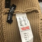 Nasty Gal Go For Knit Ribbed Bralette Halter Plunge V-neckline Oatmeal Beige L Photo 12