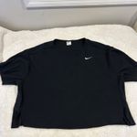 Nike Womens Plus SZ 2XL Black Ribbed Short Sleeve Crop Top Photo 1