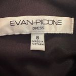 Evan Picone Chevron Sheath Sleeveless Dress Women's 8 Black Purple Career Knit Photo 6