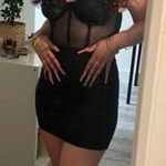 black mesh bustier mini dress Photo 0