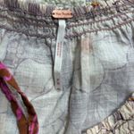 Free People  Frankie Cotton Tunic dress Shirt Floral Tie Front Boho M Stone Photo 7