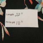 Lily White  Black Floral Blouse with Lace Accent Size Medium Black Floral Top Photo 1