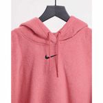 Nike  Mini Swoosh Oversized Plush Hoodie in Archaeo Pink Photo 3