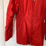 Kaelin Red Ski Jacket Quilted Winter Warm Puffy Size 8 Long Line Vintage Photo 2