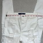 Hollister Distressed Denim White Ripped High Rise Skinny Jeans Sz 25 Short Photo 3