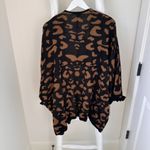 Dress Up Nora Luxe Knit Leopard Ruffle Open Cardigan SZ M Photo 1