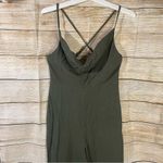 Who I Am cowl neck relaxed jumpsuit crisscross back olive green Size 10 Photo 7