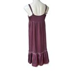 Free People  Babydoll Silk Midi Dress in Eggplant Photo 3