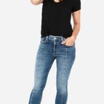 EXPRESS Legging Ankle Jeans Split Hem Blue Size 2S Mid rise denim 26W 24L Photo 1