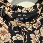 Saint + Sofia Floral Black and Cream Maxi Dress | Size 6 Photo 3