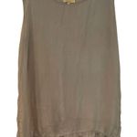 Giusy Silk Made in Italy mixed media lace high low tank size M Gray Size M Photo 0