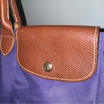 Longchamp Le Pliage Medium Nylon Long Handle Shopping Tote Shoulder Bag Purple Photo 4