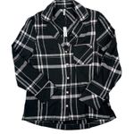 Soma Flannel Long Sleeve Notch Collar Button Up Pajama Top Womens XS‎ Aspen New Green Photo 0