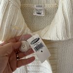 Old Navy Sz S Oversized Funnel Neck Rib Knit Cream Sweater Coat Pockets Photo 3