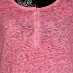 American Eagle  Pink Burnout Style Henley Tank Top Photo 2