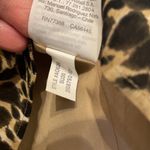 J Crew Factory Leopard Long Sleeve Chiffon Gathered Mock Neck Blouse Tan Size XS Photo 7