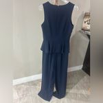 Antonio Melani  Navy Sleeveless Peplum Wide-Leg Jumpsuit – Women’s Size 6 Photo 4