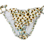 ASOS Design Sunflower Print Flutter Edge Bikini Bottom 10 NIB Photo 0
