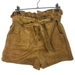 Love Tree Brown Corduroy High Rise Paperbag Shorts M Photo 1