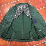 Neill Katter Unstructured Green Patterned Blazer Size 12 Photo 13