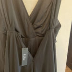 Lulus New Dance the Night Away Maxi Gown Black Surplice Dress Medium Formal NWT Photo 8